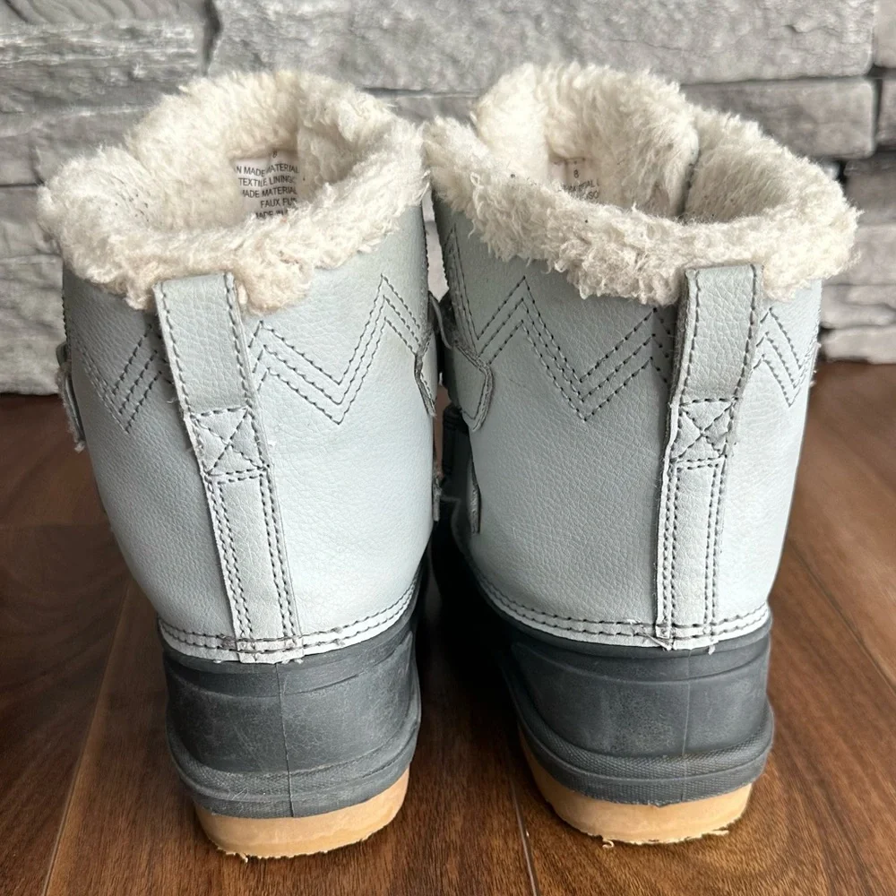 Cat & Jack Waterproof Light Gray and Dark Gray Toddler Boots Size 8